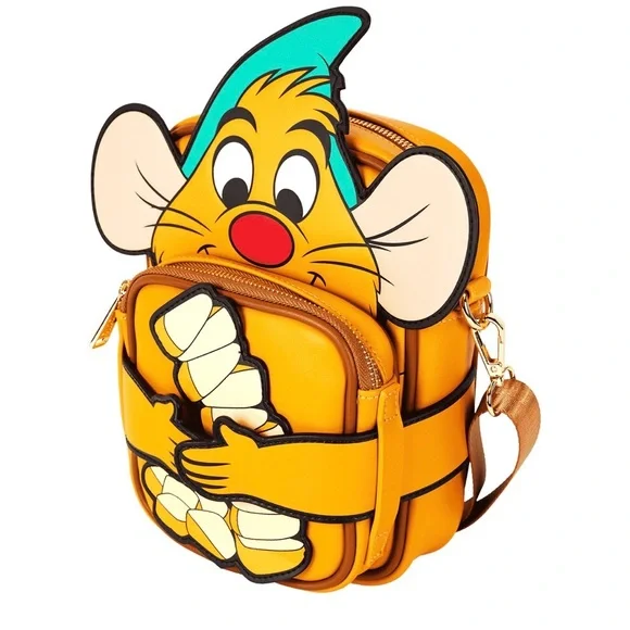 NWT Cinderella 75th Anniversary Gus Gus Crossbuddies Crossbody Loungefly Bag - Picture 4 of 12